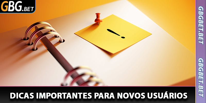 Dicas importantes para novos usuários