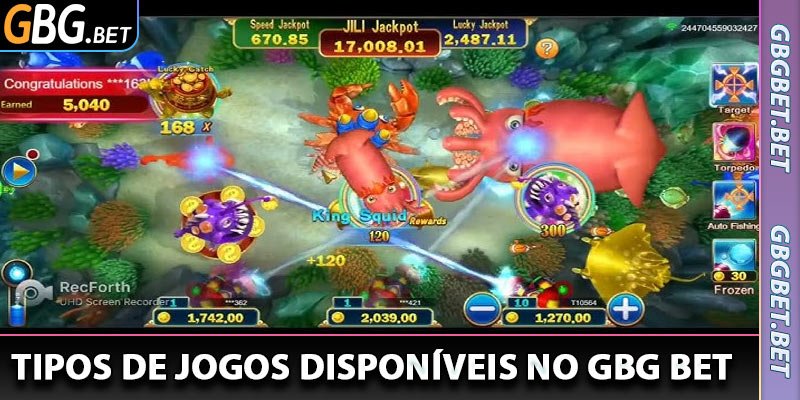 Tipos de Jogos Disponíveis no GBG Bet